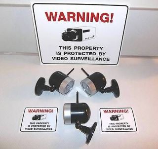   SECURITY VIDEO SURVEILLANCE CAMERA SYSTEM+WARNING SIGN+STICKERS LOT