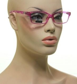   Reading Glasses Purple Pink And Clear Tortoise Eyeglasses + 1.25