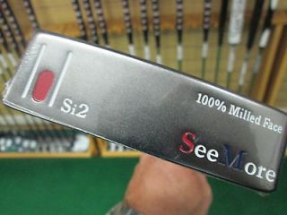 SeeMore Si2 Blade Putter Nickel Finish Steel Center shaft 35 long New
