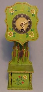   Rare Vintage ALL WOOD CARVED Grandfather Clock See Video in Listing