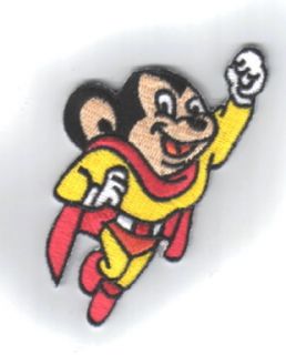 Mighty Mouse Flying Figure Embroidered Patch, Version 2