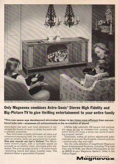 1963 Magnavox Model 382 TV~FM Stereo~Phonogr​aph 60s Ad