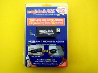 NEW   Magic Jack PLUS VoIP phone adapter + 1 year of MagicJack Service