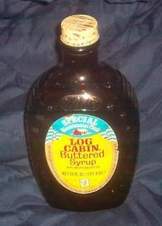   Brown Glass Bicentennial Flash Syrup Bottle Original Metal Cap 24 OZ