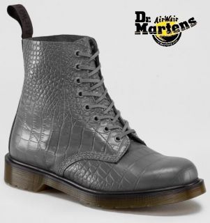 DOC. DR. MARTENS   WOMENS PASCAL BOOTS LACEUP 1460 BOOTS GREY 