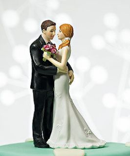Double ♥Love♥ Pinch My Main Squeeze Wedding Cake Topper