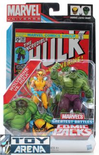 Marvel Universe Greatest Battles Wolverine vs. Hulk Comic 2 Pack 