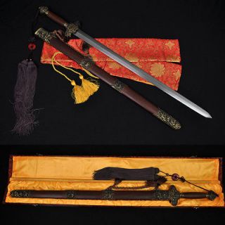HIGH QUALITY HAND MADE CHINESE SWORD JIAN (剑) FOLDED STEEL BLADE 