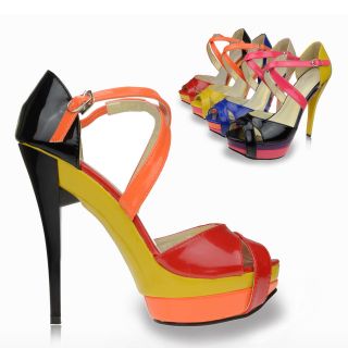  Mary Jane Women Shoes Platforms Stilettos High Heels Sandals Pumps 