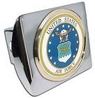 US Air Force Chrome Metal Hitch Cover (NEW) Airforce Military Trailer 