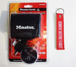 Master disk lock motorcycle brake safety security key keychain honda 