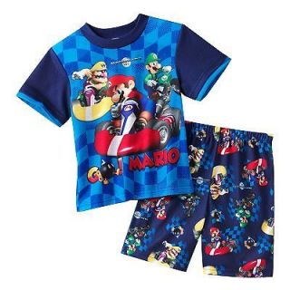 Super Mario Bros. ☆ Go Mario Kart Wii 2 piece short pajamas 