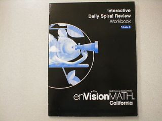 enVision Math California Grade 4 Interactive Daily Review Workbook 