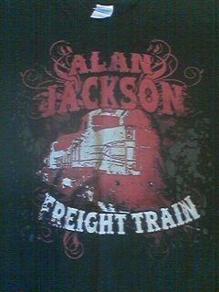 ALAN JACKSON MENS 2XL BLACK SHORT SLEEVE SHIRT FREIGHT TRAIN