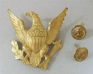   60s Marching Band hat medallion metal badge eagle College High School
