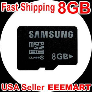   Class 2 MicroSD Micro SD MicroSDHC TF Flash Memory Card 8 GB G Used