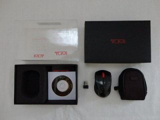 New TUMI Black Travel Laser Mouse, Micro USB, Blackberry Pouch