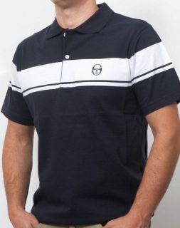 Sergio Tacchini McEnroe 80s Young Line Polo Shirt Navy Blue S,M,L,XL