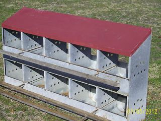 metal poultry chicken nesting box, chicken coop, 10 holes