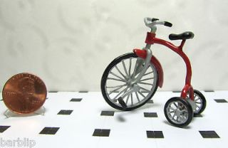   Concord Dollhouse Miniature Doll House Painted Metal Red Tricycle