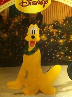   Pluto Tinsel Lighted Iridescent Christmas Outdoor Decor Mickey Mouse