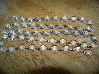 YARD AAA GRADE SILVER CHANDELIER PARTS CRYSTAL PRISM BEAD CHAIN SUN 