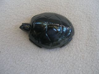   Little 4 Vintage Hand Carved Obsidian Stone Mexican Folkart Turtle
