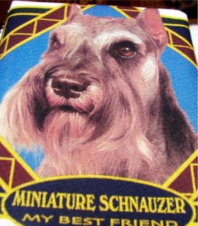 GIANT MINIATURE SCHNAUZER DOG FABRIC PHOTO ALBUM
