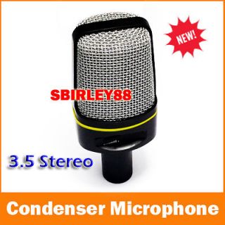 New 3.5mm Stereo Computer Condenser Microphone for PC Vocal Voip