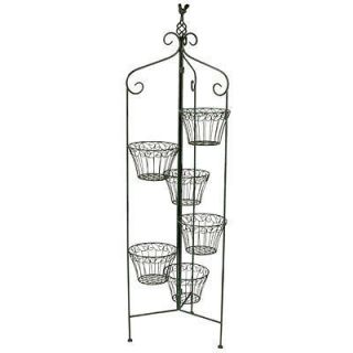 Tier Wrought Iron Fladable Plant Stand Flower Shelf   32514