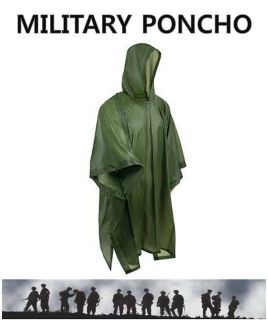 New MILITARY WATERPROOF RAIN PONCHO ARMY Style SMOCK HOODED JACKET 