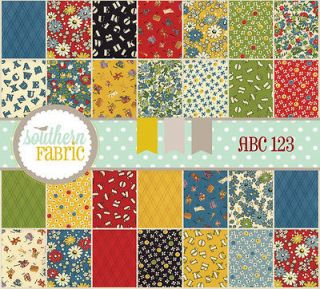 ABC123   American Jane MODA Charm Pack 42 5 Quilt Fabric Squares