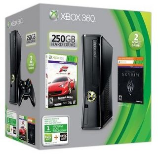 Brand NEW Microsoft XBOX 360 Holiday Bundle w/ Skyrim & Forza 4 250GB 