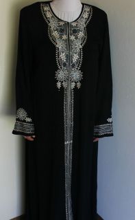   Multi Color Embroidery Abaya Women Islamic Clothing Hijab Model # 41