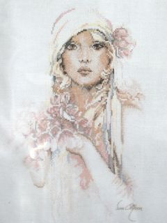 Lanarte Cross Stitch Kit NEW ~ Sara Moon ~ Lady with Lilac Flowers