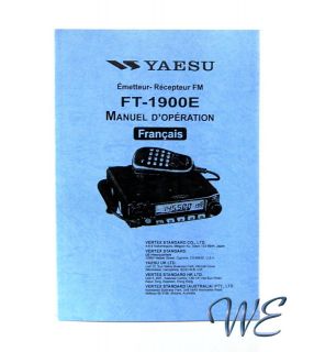 NEW Yaesu FT 1900E Operating Manual notice demploi book in French 