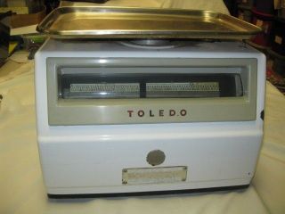 Vintage Toledo Meat/Deli Porcelain Enamel Scale Model # 1361