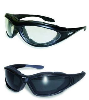 ANTI FOG Padded Motorcycle ATV Sunglasses Glasses TRANSI​TIONAL 