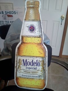 MODELO ESPECIAL METAL BEER BOTTLE SIGN/BRAND NEW/22TALL​