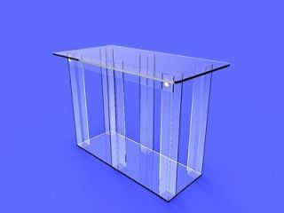 Clear Acrylic Plexiglass Table Desk Reception Event Wedding 11461 Glue 