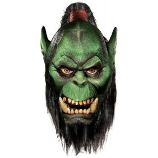 Deluxe Orc Mask with Beard World of Warcraft Adult WOW Halloween 
