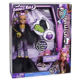 Monster High Ghouls Rule Clawdeen Wolf Doll 2012 DVD Series