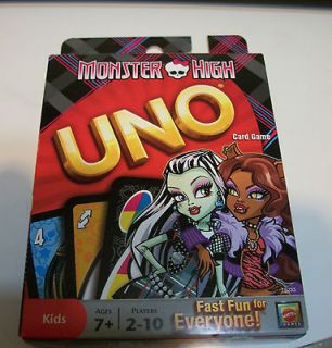 MONSTER HIGH UNO CARD GAME NEW AND SEALED TORALEI​, SPECTRA, CLAWD 
