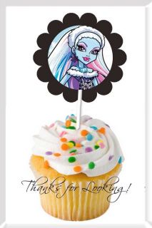   72 MONSTER HIGH Cupcake CAKE Pops PARTY Favor TOPPER Decorations RINGS