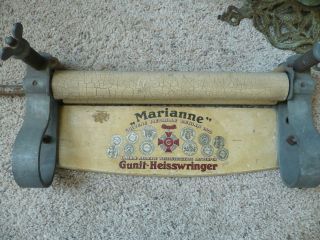 VERY OLD GERMAN CLOTHES MANGLE ABSOLUTELY GORGEOUS ANTIQUE MARIANNE
