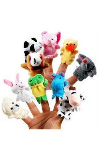 10pcs animal cartoon finger puppet kids finger toys plush toys for 