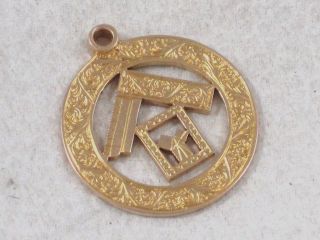 Victorian 15ct Gold Masonic Necklace Pendant or Watch Fob dated 1895 