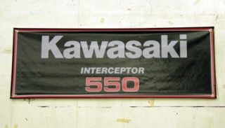 Vintage Kawasaki Interceptor 550 Snowmobile Banner