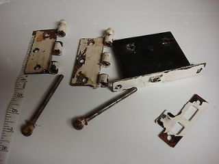   old Mortise lock door hardware brass or bronze hinge pin parts