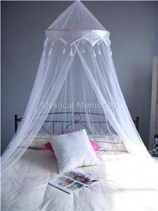 WHITE CROWN Mosquito Net Bed Canopy   QUEEN SIZE NEW